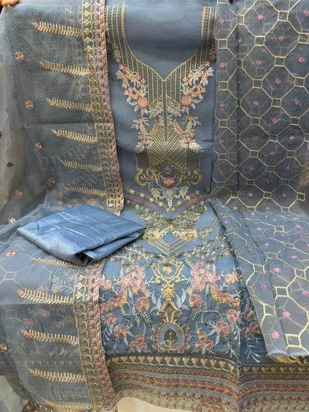 Premium Gold Organza Party Dress